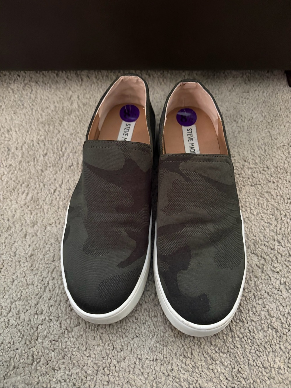 Steve Madden Camo Slip-On Sneakers - Dark Green